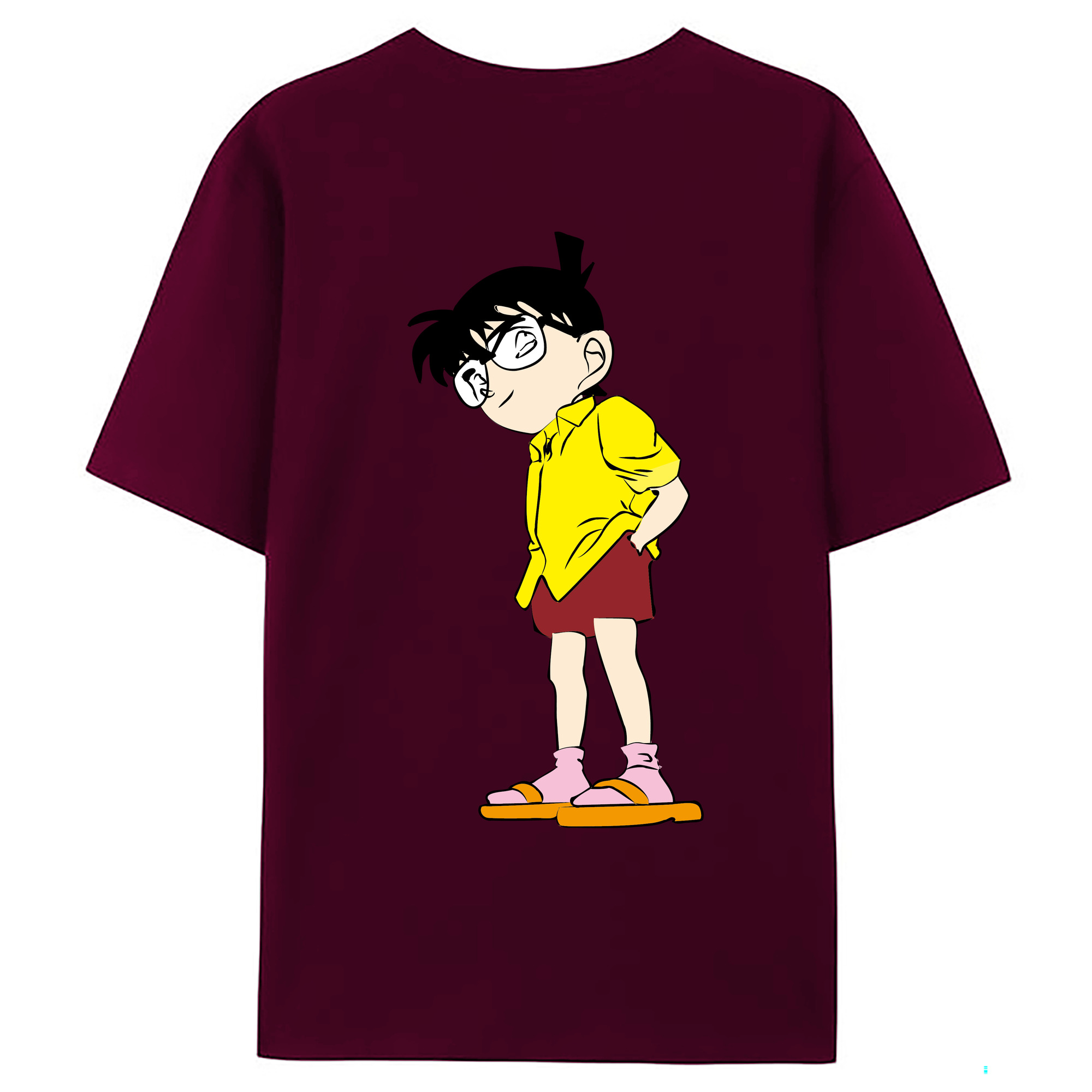 （画像用） 名探偵コナン 江戸川 コナン Detective Conan Conan Edogawa レディース半袖Tシャツ(バックプリント)